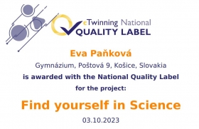 Národný certifikát kvality eTwinning - foto